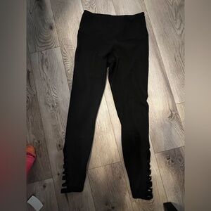 Yogalicious Black Leggings with Cutout Detail on sides